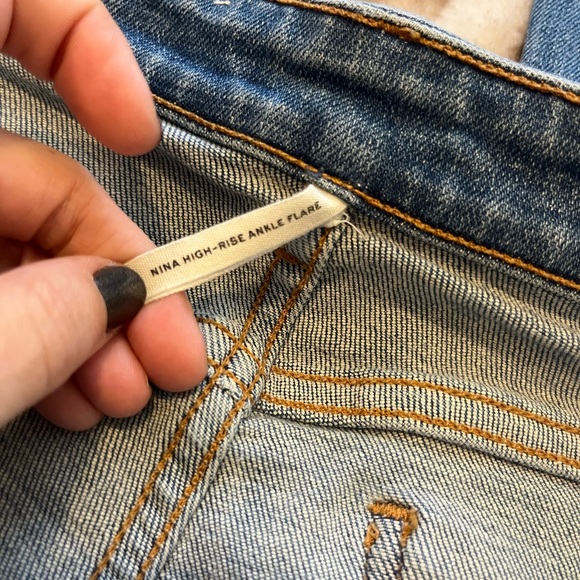 Rag & Bone Nina High-Rise Ankle Flare Denim Jeans - Picture 4 of 8